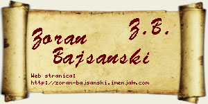 Zoran Bajšanski vizit kartica